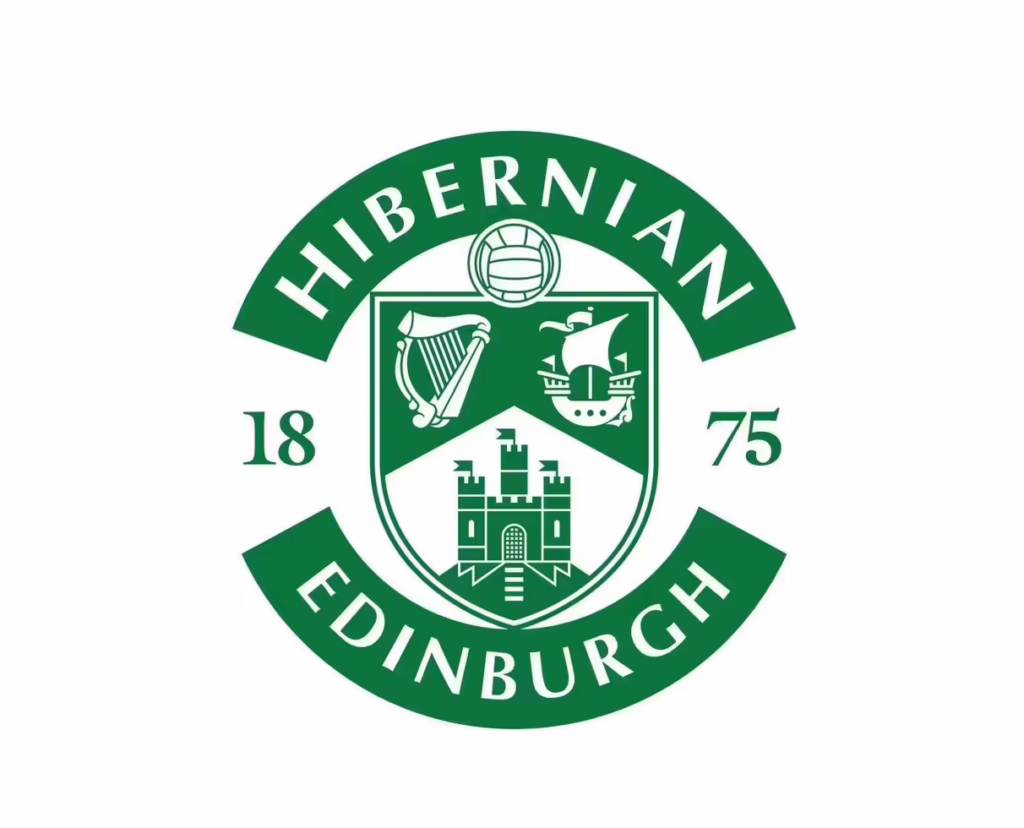 hibernian fc club logo symbol scotland league football abstract design illustration free vector
